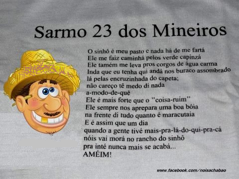 Salmo 23 dos mineiros e Lista (provisória) do sorteio